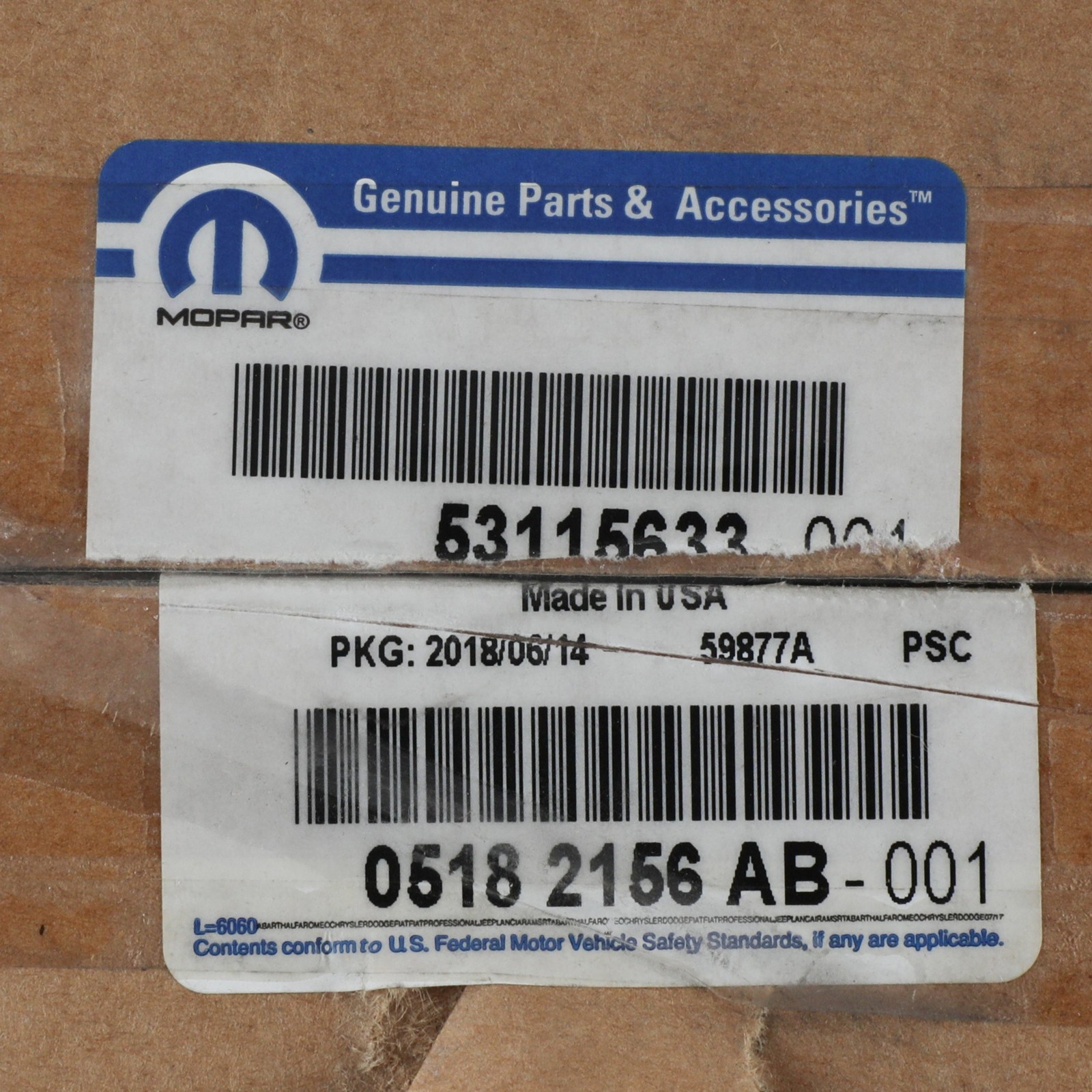 Genuine Mopar 2010-2024 Dodge Ram 3500 Anti Chip Film Front Right 5182156AB
