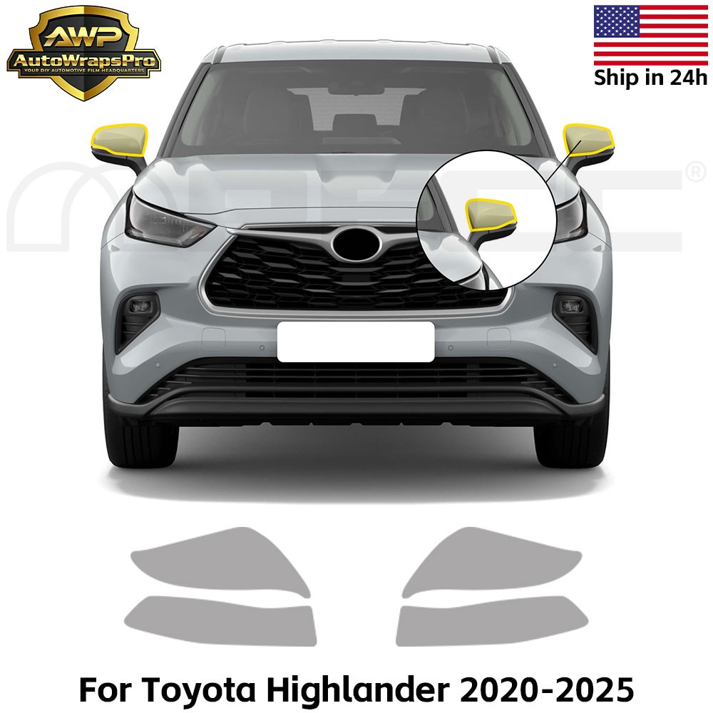 Rearview Mirror PreCut PPF Paint Protection Film For Toyota Highlander 2020-2025