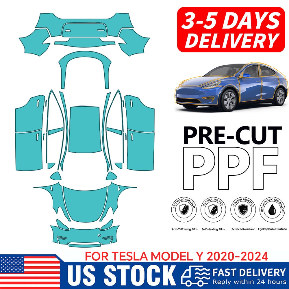Tesla Model Y 2020-2024 Matte PPF PreCut Full Car Kit Paint Protection Film