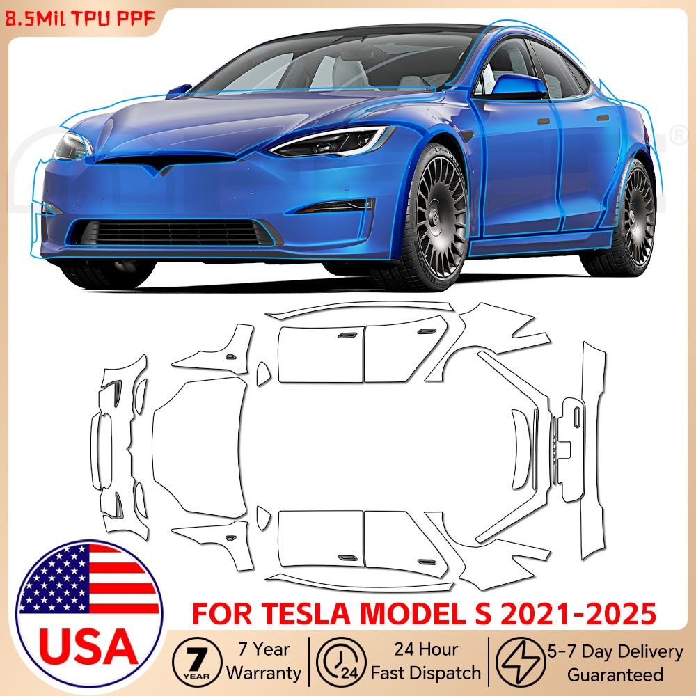 Full Vehicle PreCut PPF Kit Paint Protection Film For Tesla Model S 2021-2025