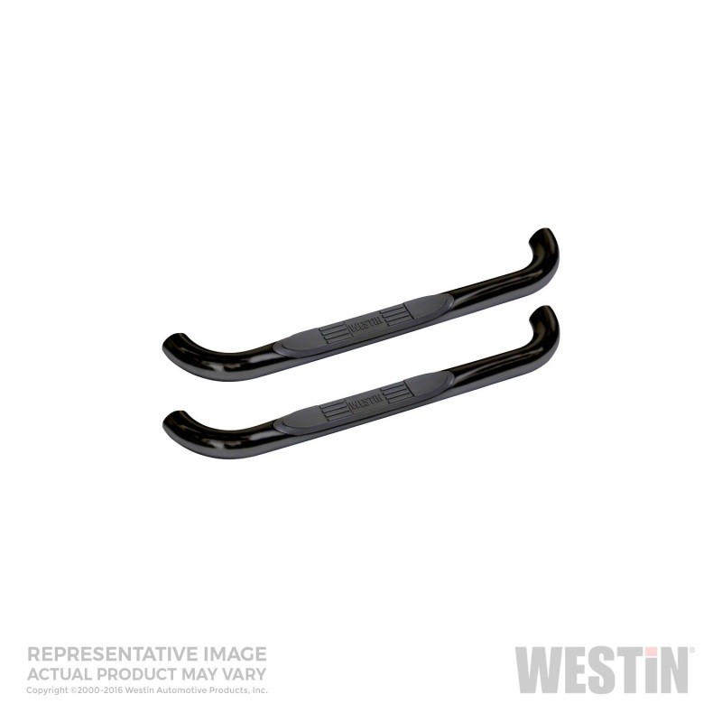 Westin E-Series 3 Inch Nerf Step Bars for Ford F-Series & Bronco – Black