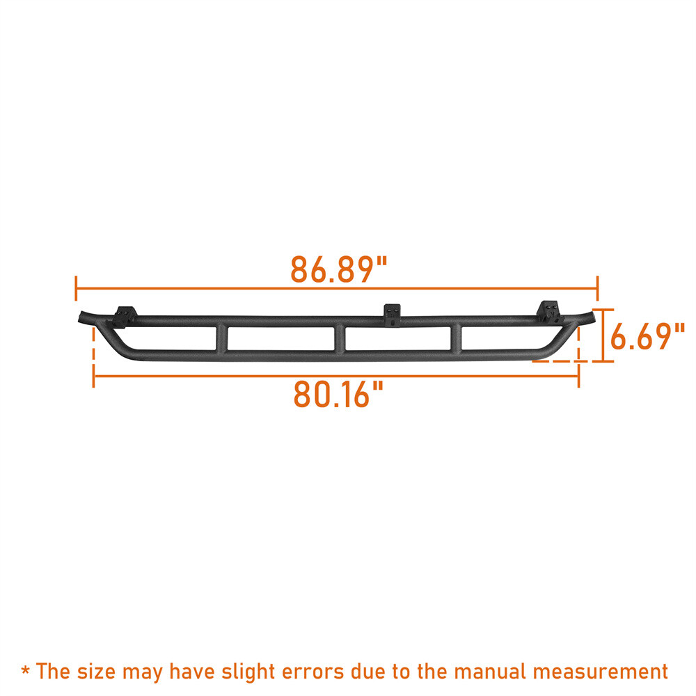 Fit 2020-2026 Jeep Gladiator JT Body Side Armor Tube Slider Rocker Guard Protect