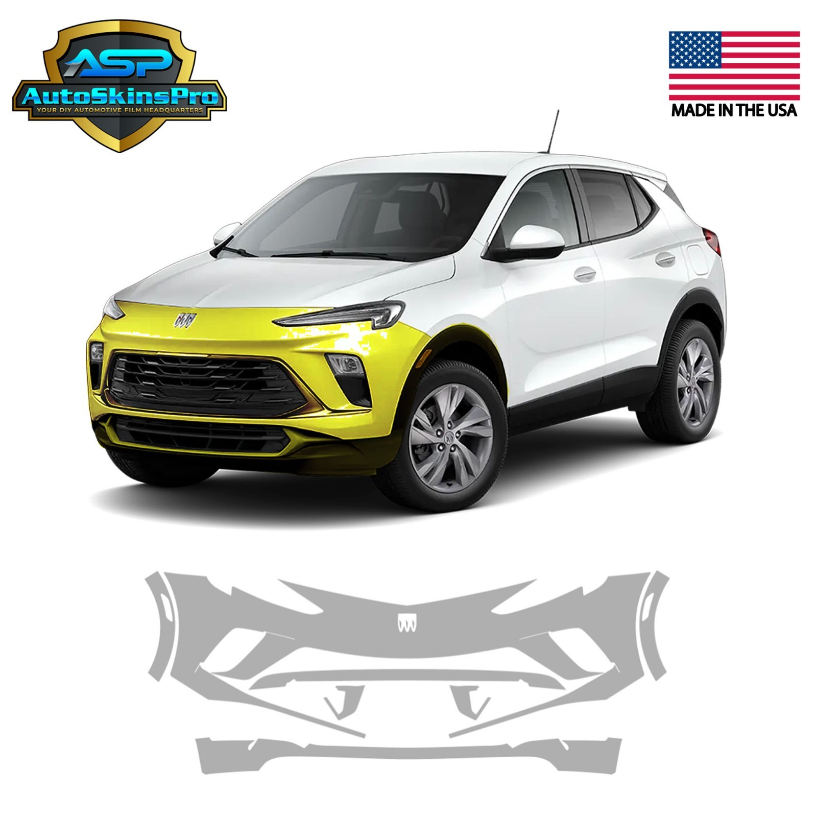2024-2026 Buick Encore GX Sport SUV Front Bumper Paint Protection Clear Film PPF