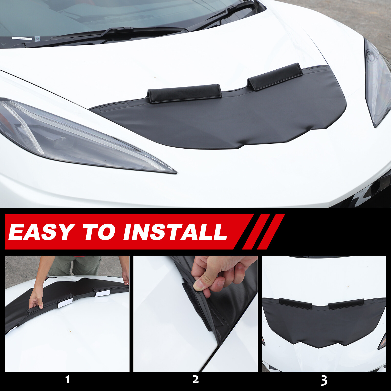 Front End Cover Hood Car Mask Bra Protector For Corvette C8 2020-2024 Z51 Z06 US