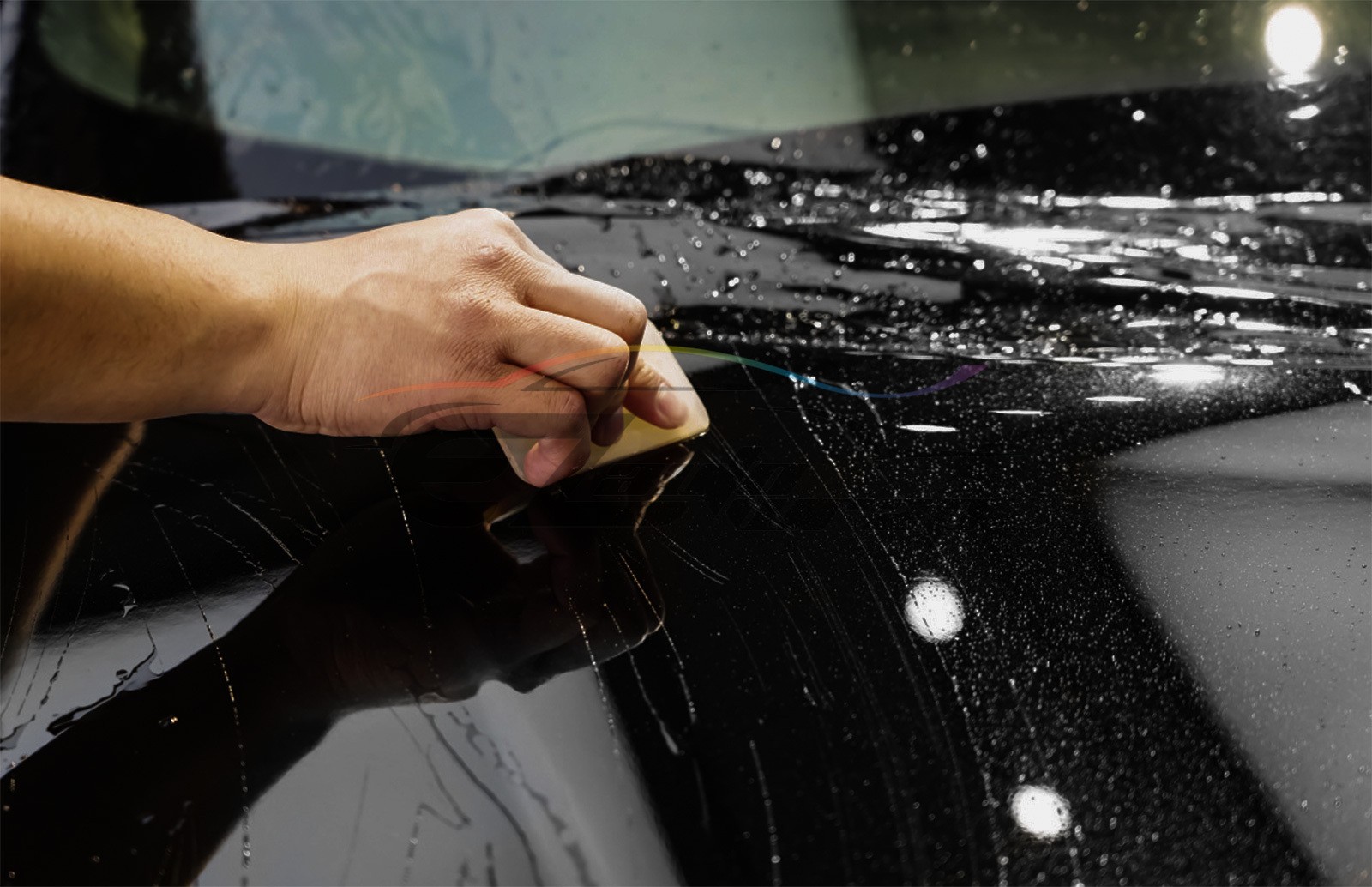 1FTx5FT PPF Paint Protection Film Gloss Black Silver Metallic Scratches Shield