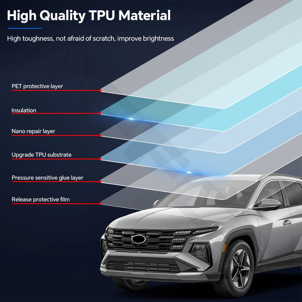 Full Front For Hyundai Tucson 2025-2026 Precut Paint Protection Film Gloss PPF