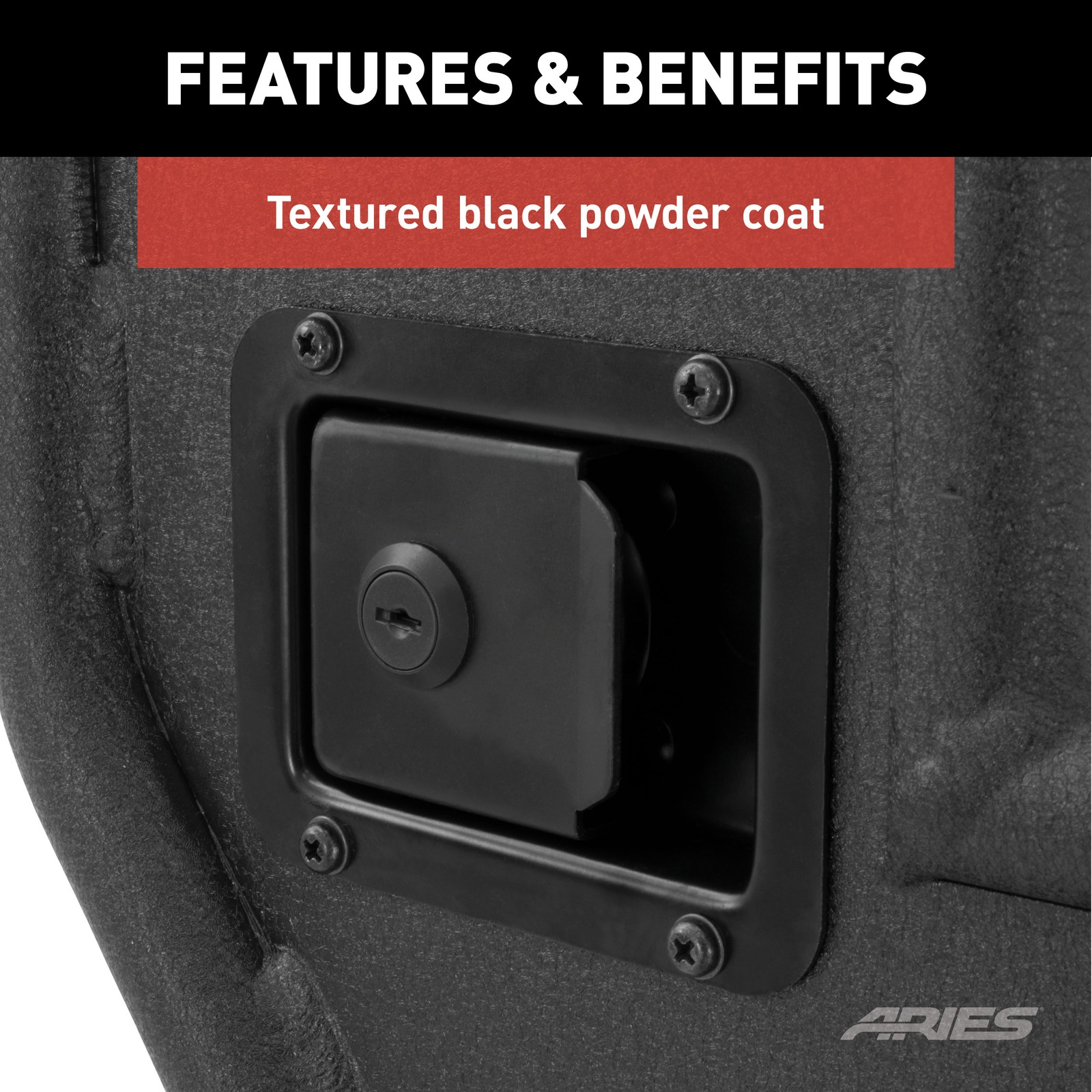 Aries Front Tubular Doors Textured Black Aluminum Set 2 for 07-18 Wrangler JK