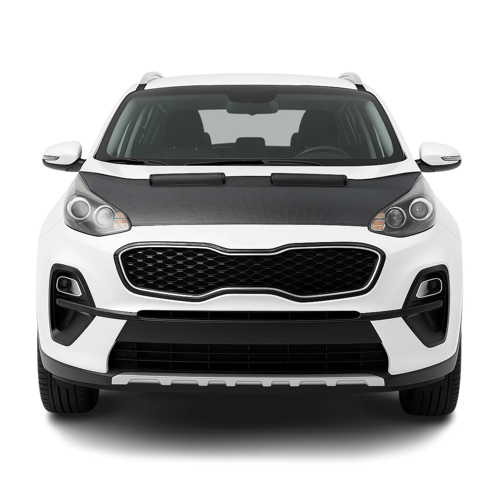 Car Bonnet Mask Hood Bra for Kia Sportage 2017-2022 Carbon Black 1 Pc