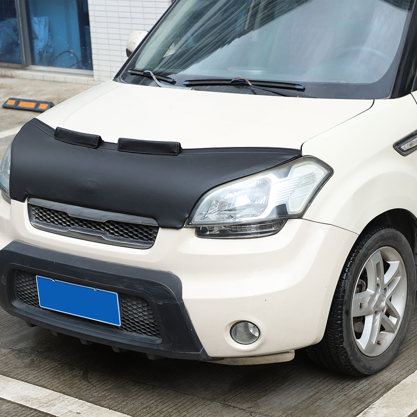 Front End Bumper Hood Mask Bra Cover Protection For Kia Soul 2009.-2013 Lether