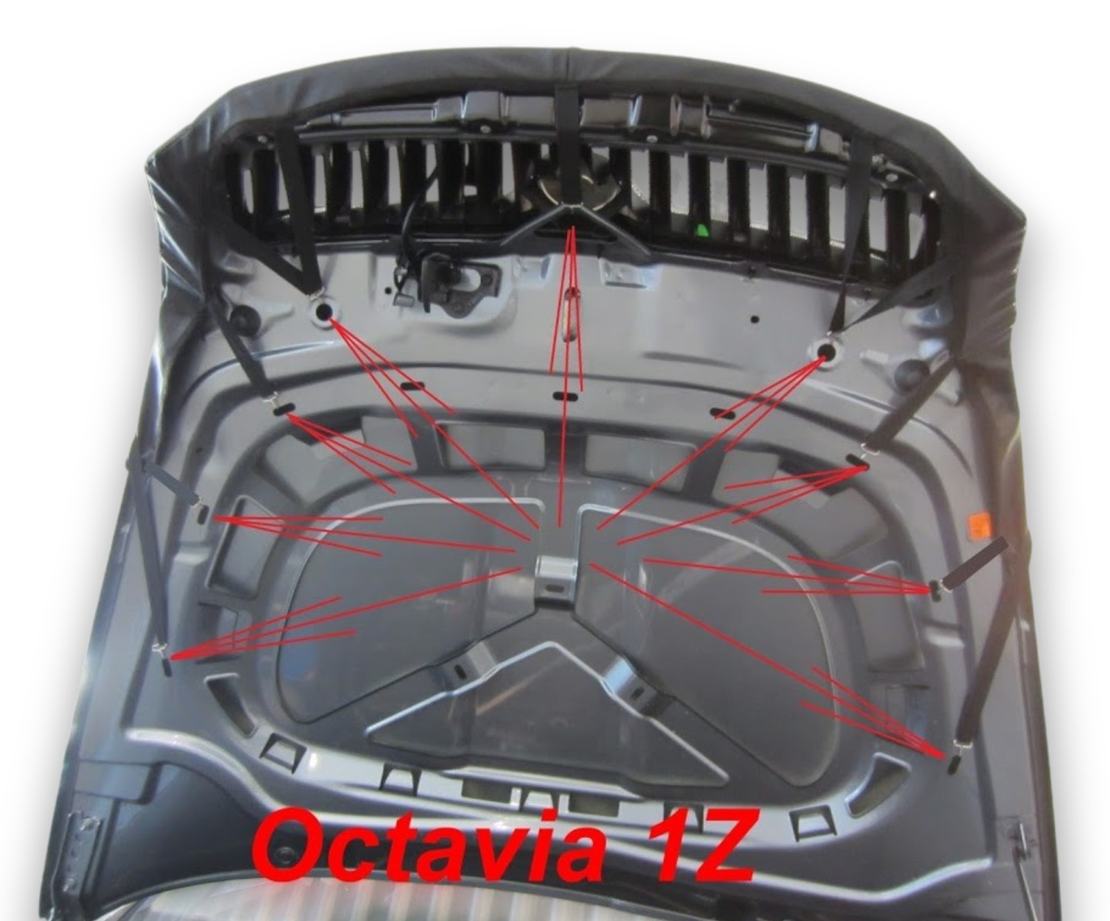 Bonnet Bra Fits Skoda Octavia II 1Z 2004-2013 Stone Chip Protection Bonnet Bra