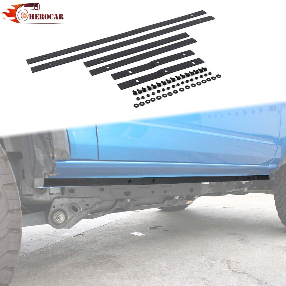 Black Iron Car Pinch Weld Trail Armor Rocker Panels Kit For Ford Bronco 2Dr 21+