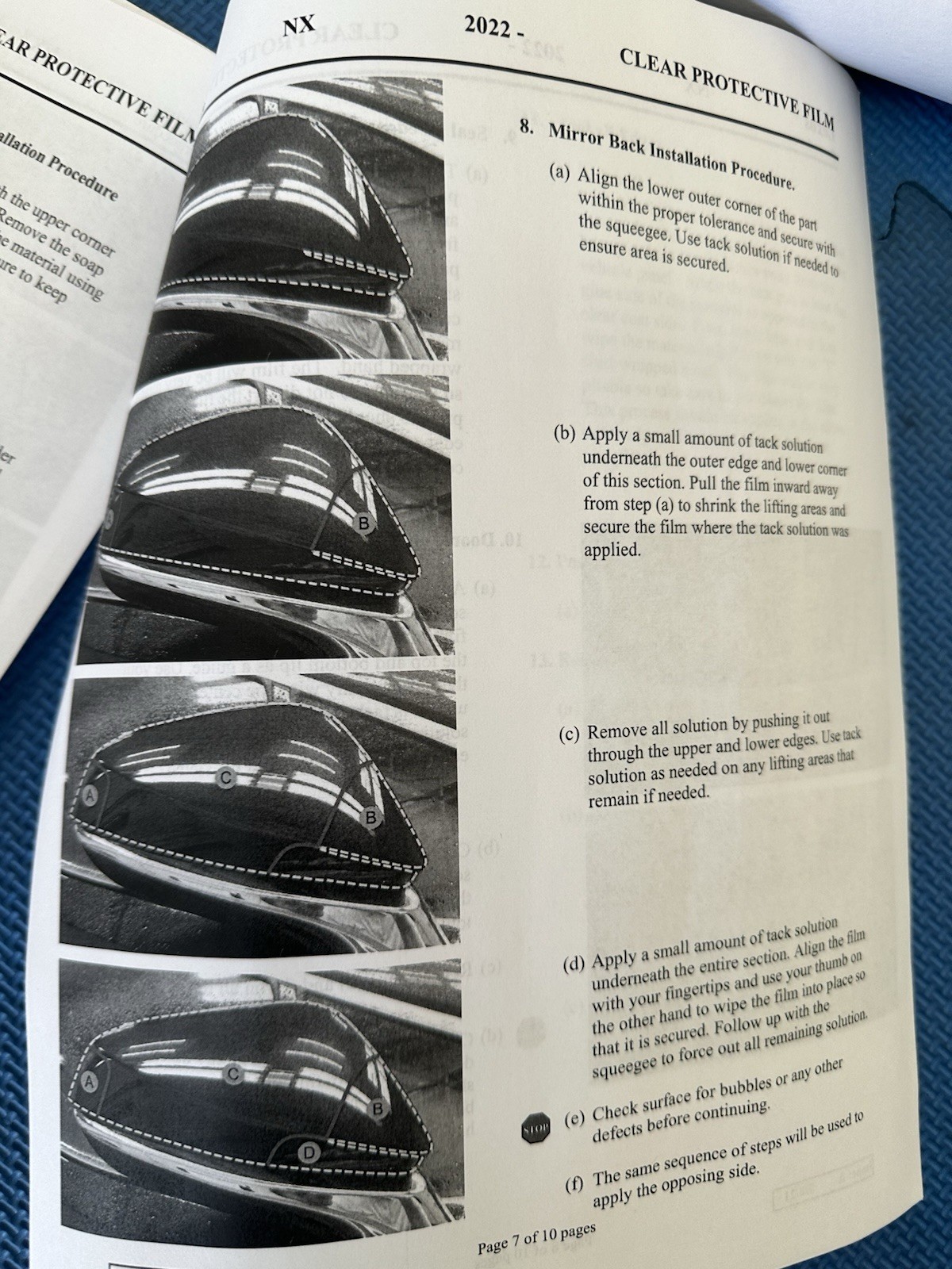 2022 -2025 Lexus NX NX250 NX350 NX450 Body Paint Protective Film PPF HOOD FENDER