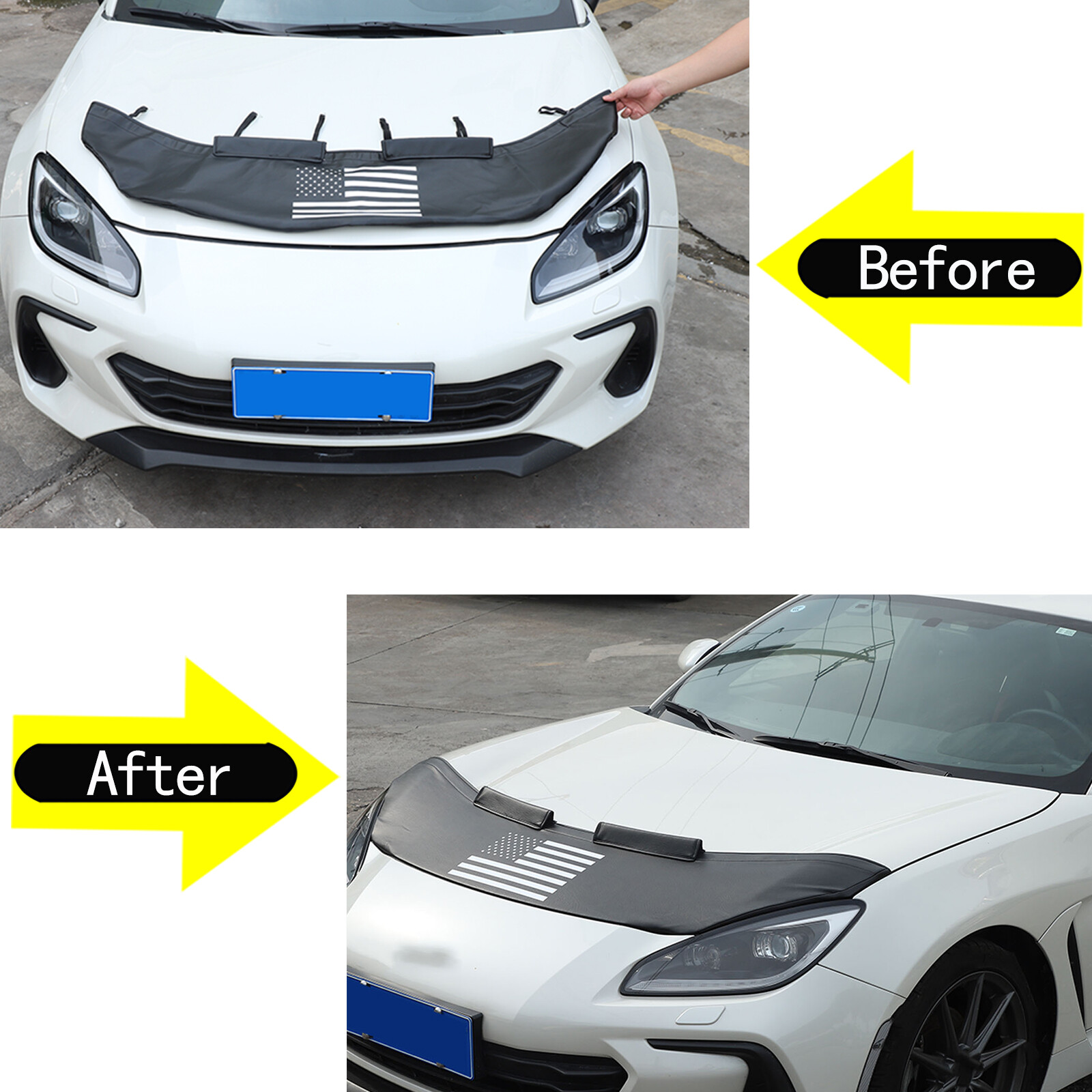 Front Bumper Lebra Hood Protector Mini Mask Bra For Toyota 86/Subaru BRZ 2022-23