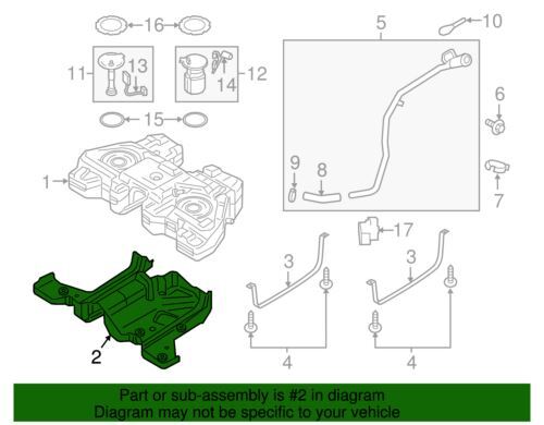 Genuine Ford Edge Lincoln MKX Nautilus 2015-2023 Fuel Tank Shield K2GZ-9B007-B