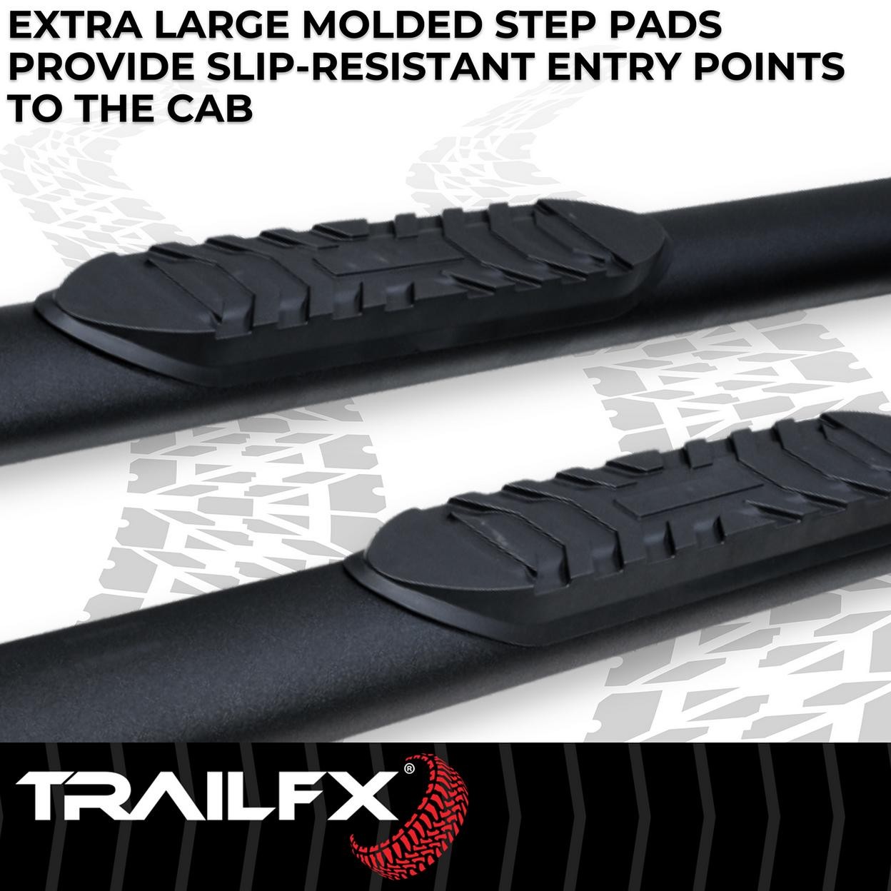 TrailFX A1561T 4 Inch Oval Straight, Rocker Panel Mount