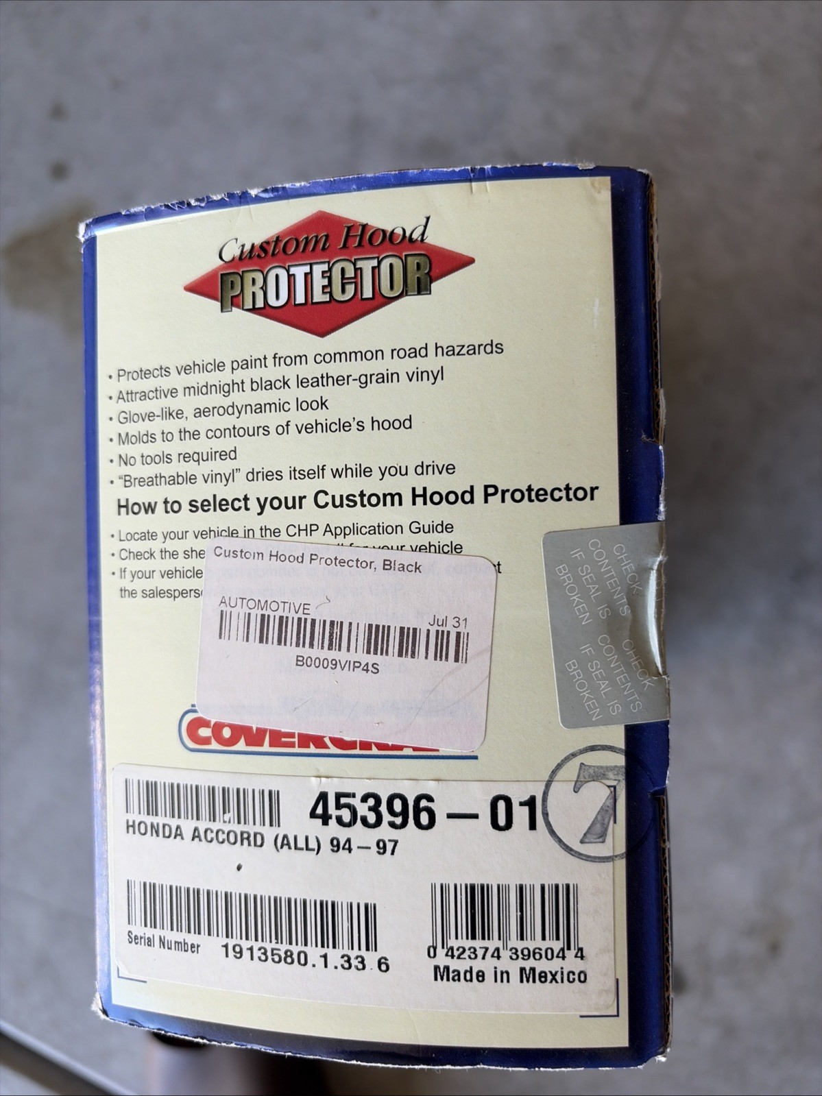 Lebra Hood Protector Mini Mask Bra Fits Honda Accord ALL 1994 thru 1997