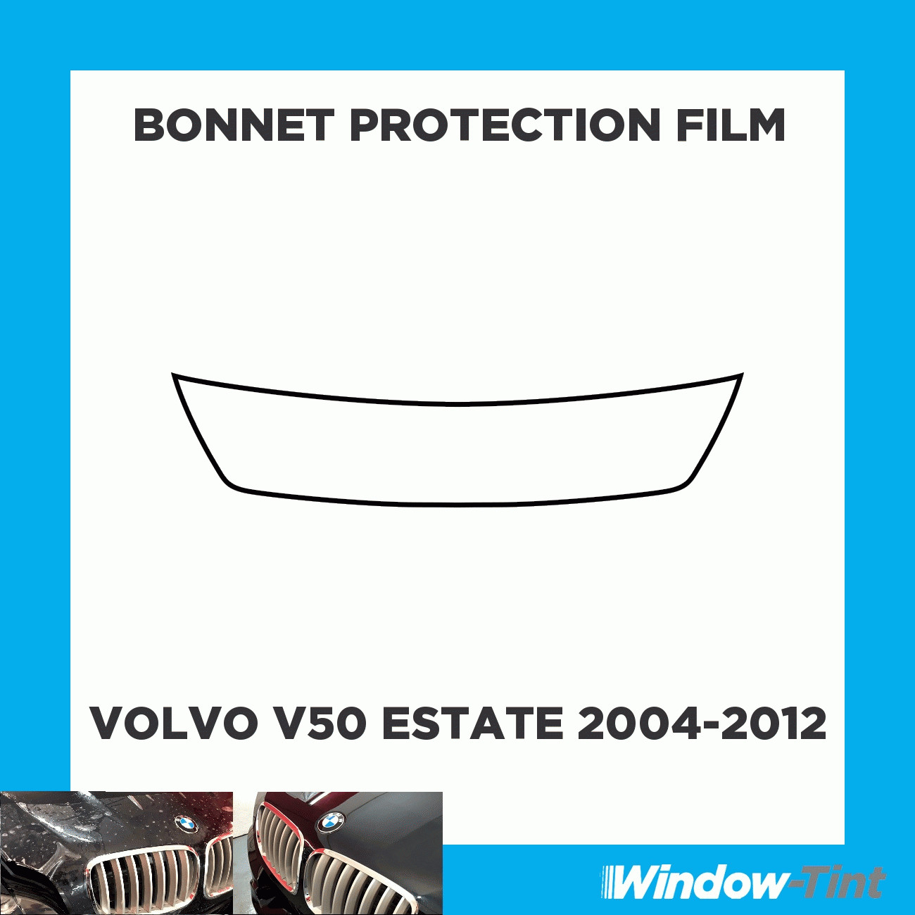 For Volvo V50 Estate 04-12 CLEAR Bonnet PPF Scratch Guard Protection Film