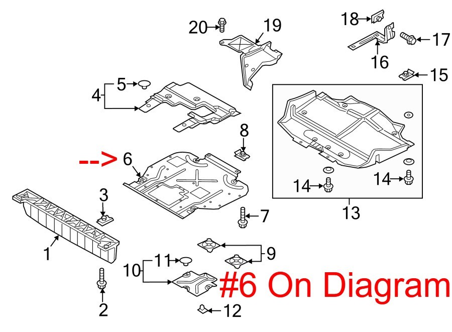 NEW OEM Ford Engine Skid Plate Rear BL3Z-5D032-A F-150 3.5L 3.7L 5.0L 2011-2014