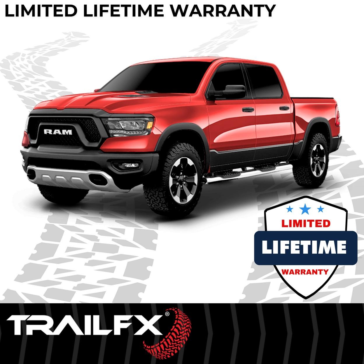 TrailFX A7082S With Step Pads 5 In Oval Straight Pol Stainless Steel With Welded