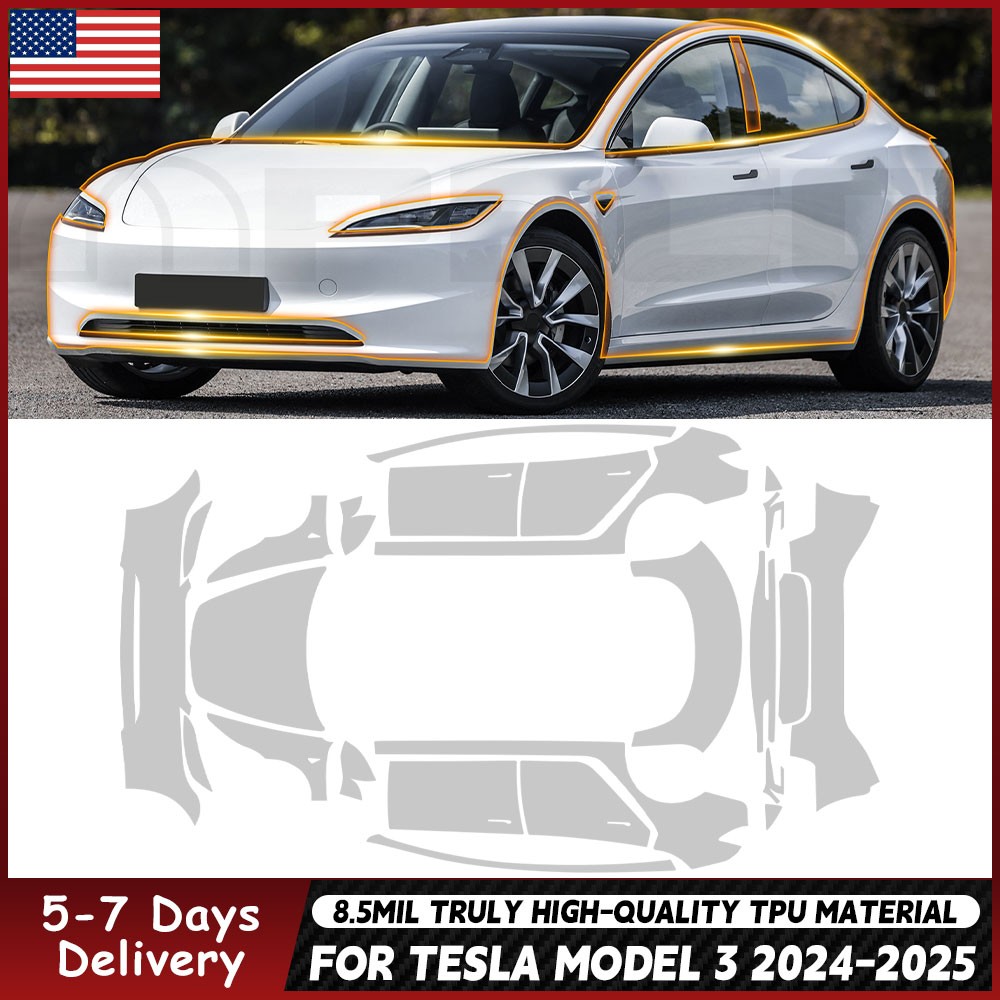 Matte PPF PreCut Full Kit For Tesla Model 3 Highland 2024-UP Paint Protection