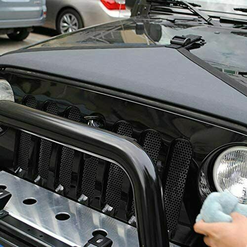 Front Hood Cover Bra Cover T-Style Protector For Jeep Wrangler JK 07-17 Black