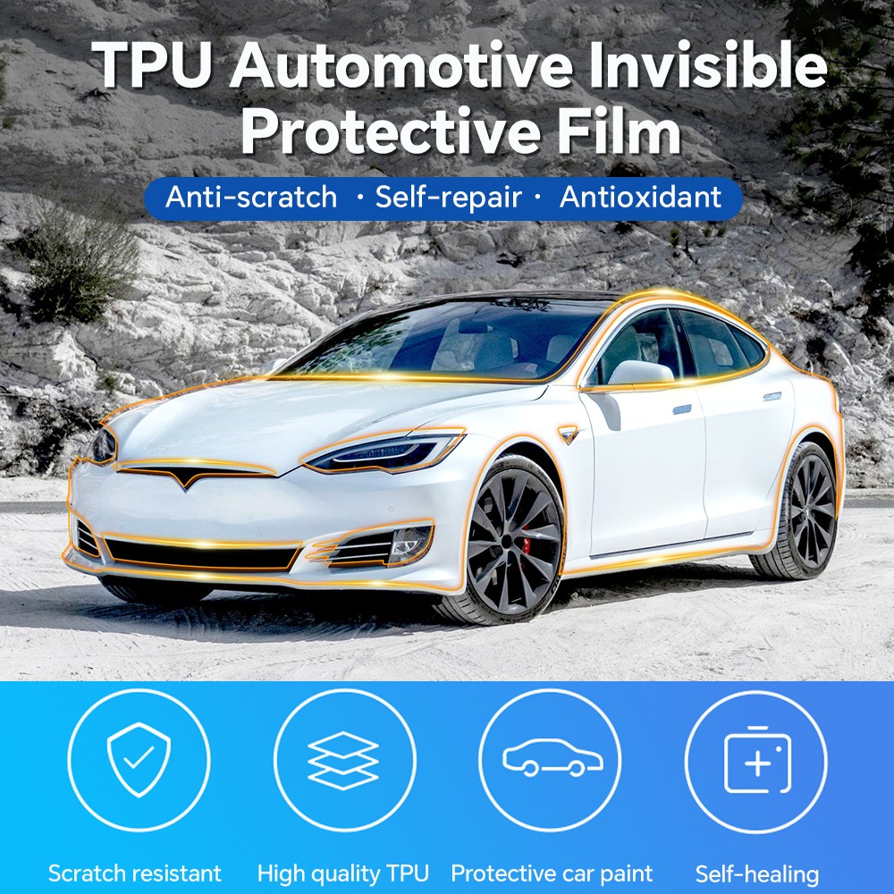 2016-2020 Tesla Model S Front Bumper Precut Paint Protection Film Clear PPF TPU