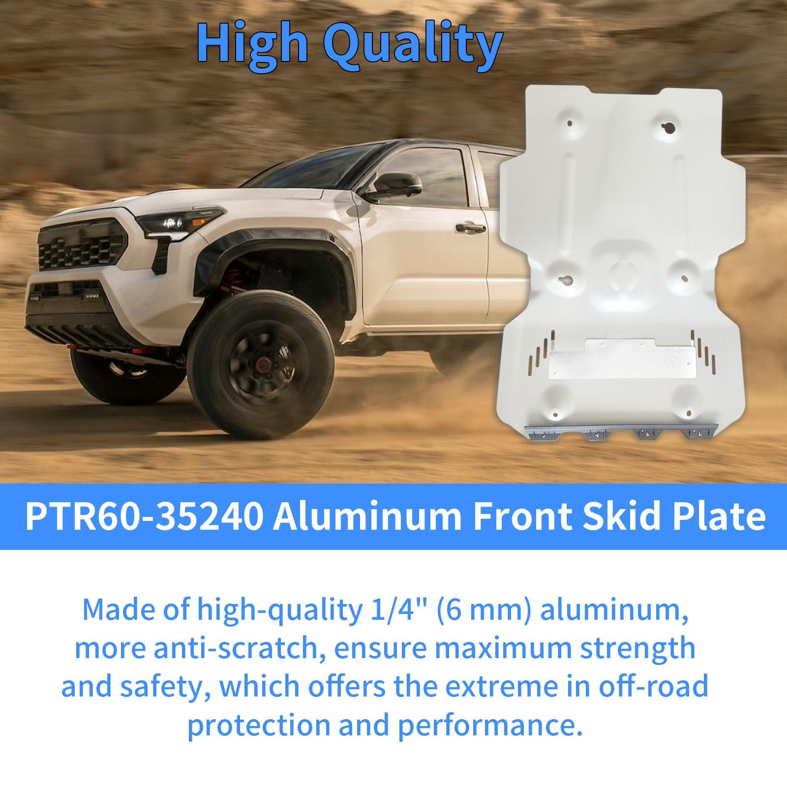 For Toyota 2025 + 4Runner & 2024 + Tacoma TRD Front Skid Plate PTR60-35240