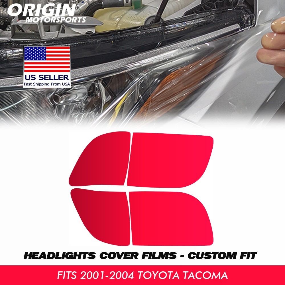 PreCut Headlights Protection Clear Covers Bra PPF For 2001-2004 Toyota TACOMA