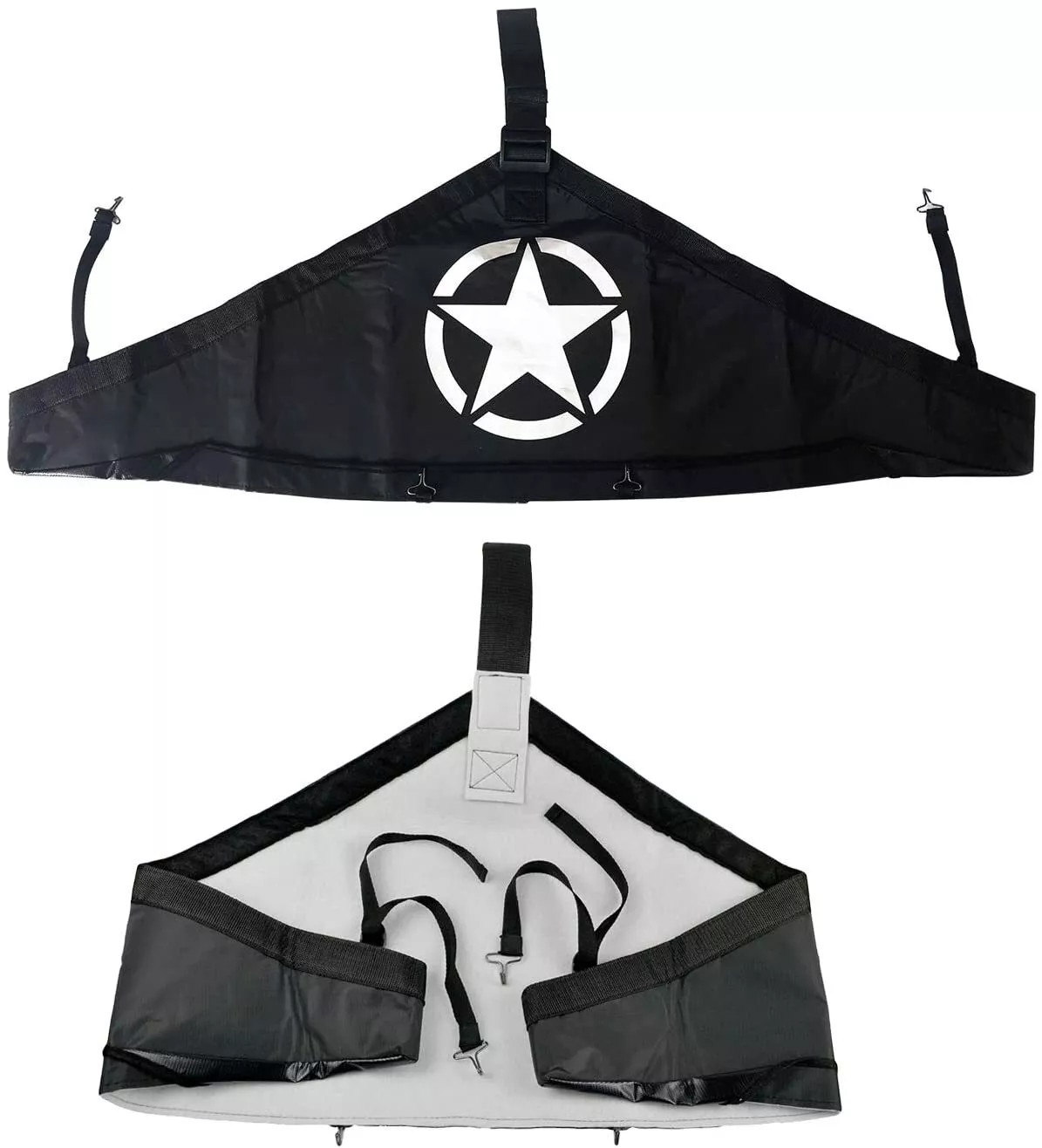 Front Hood Cover End Bra Protector for Jeep Wrangler JK JKU 2007-2018 Black Star