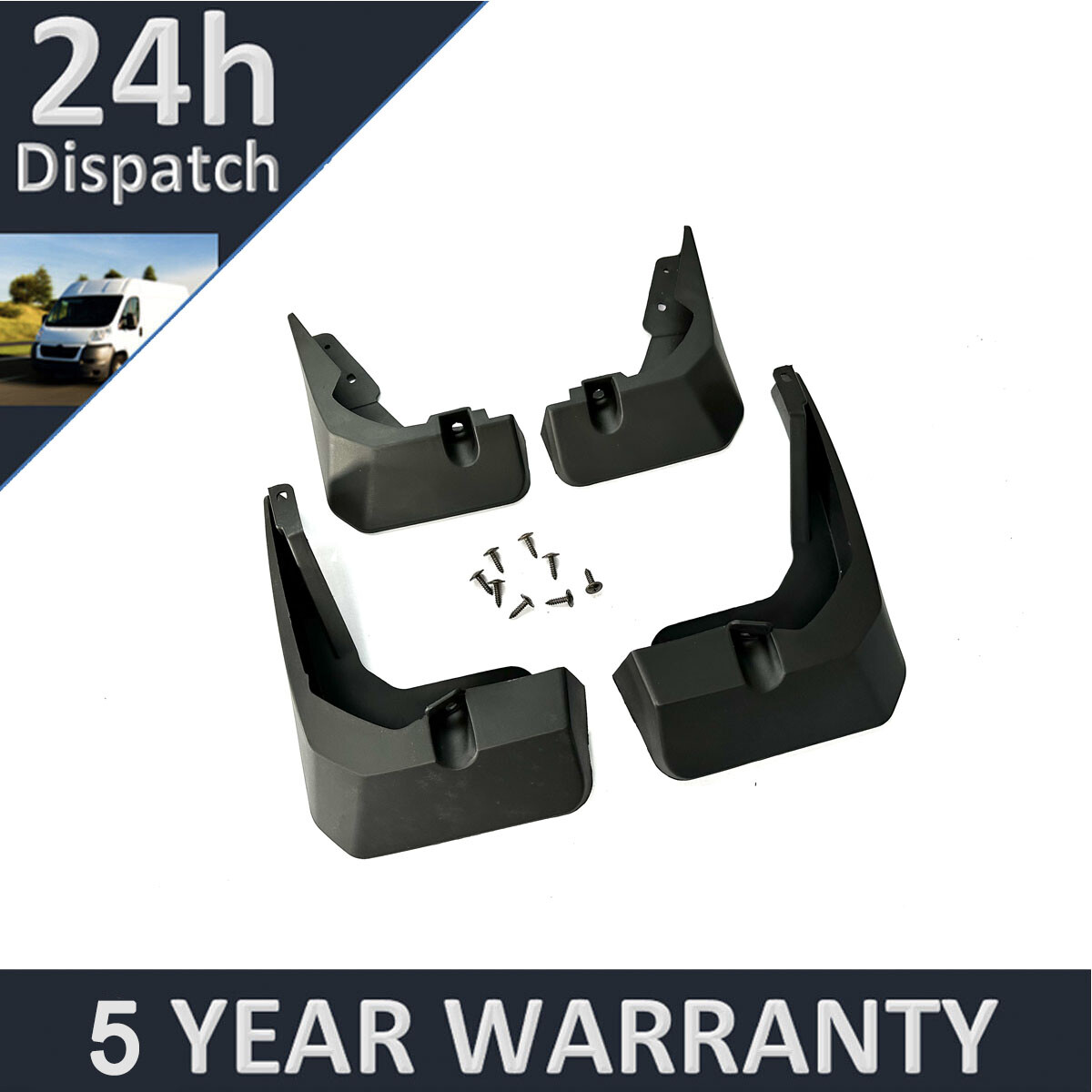 Tailored Mud Flaps Set of 4 For Ford Focus Saloon 2012-2018 Purevue