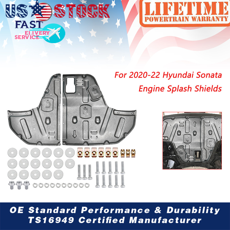 For 2020 2021 2022 Hyundai Sonata Front Engine Under Cover Splash Shields Sets