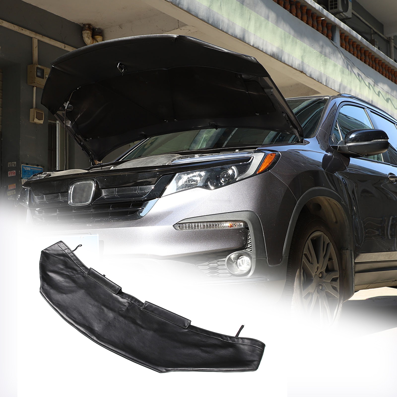 Front End Hood Stone Bra Guard Cover Protection Leather For Honda Pilot 2015-22