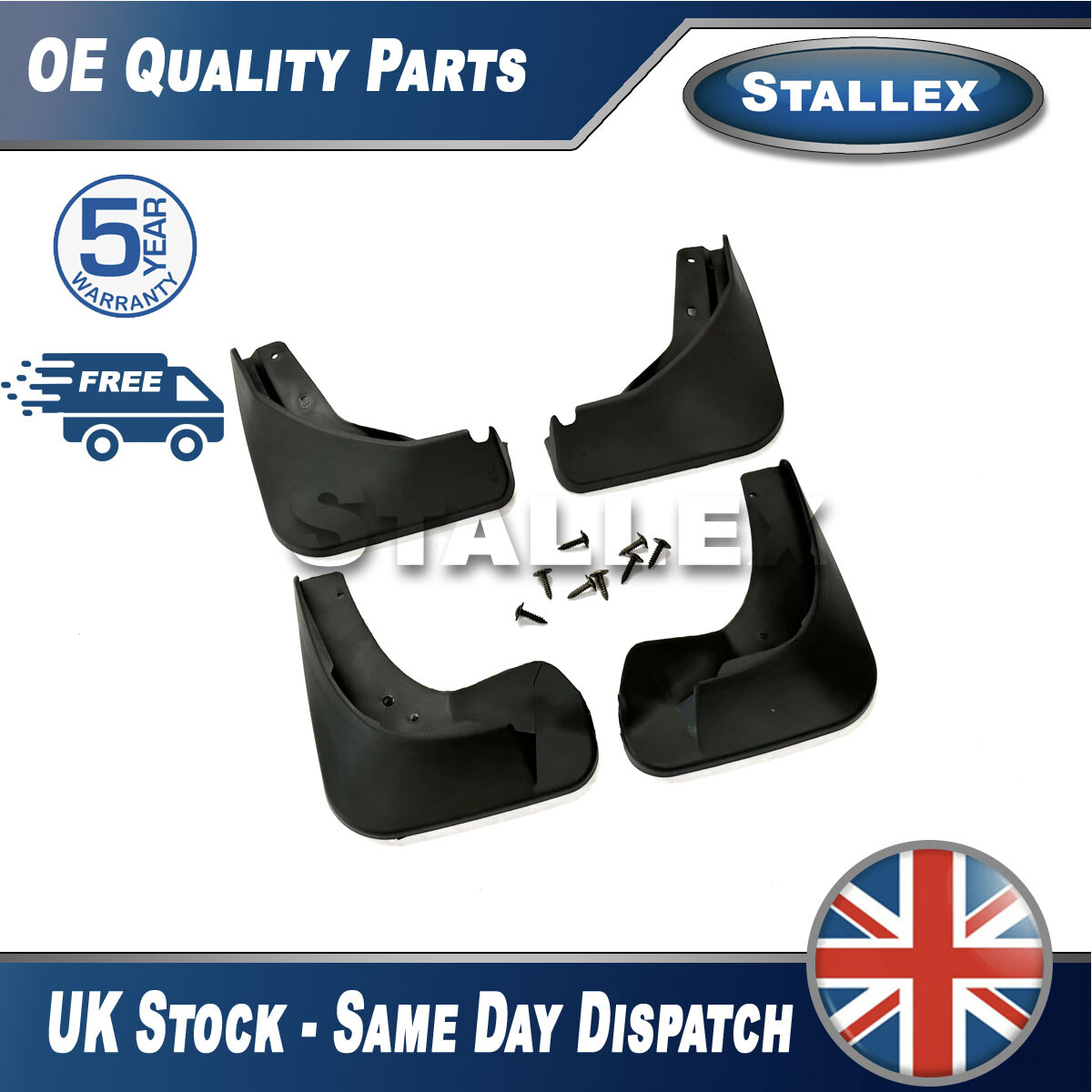 Tailored Mudflaps Front Rear For Skoda Fabia 2015-2023 Stallex