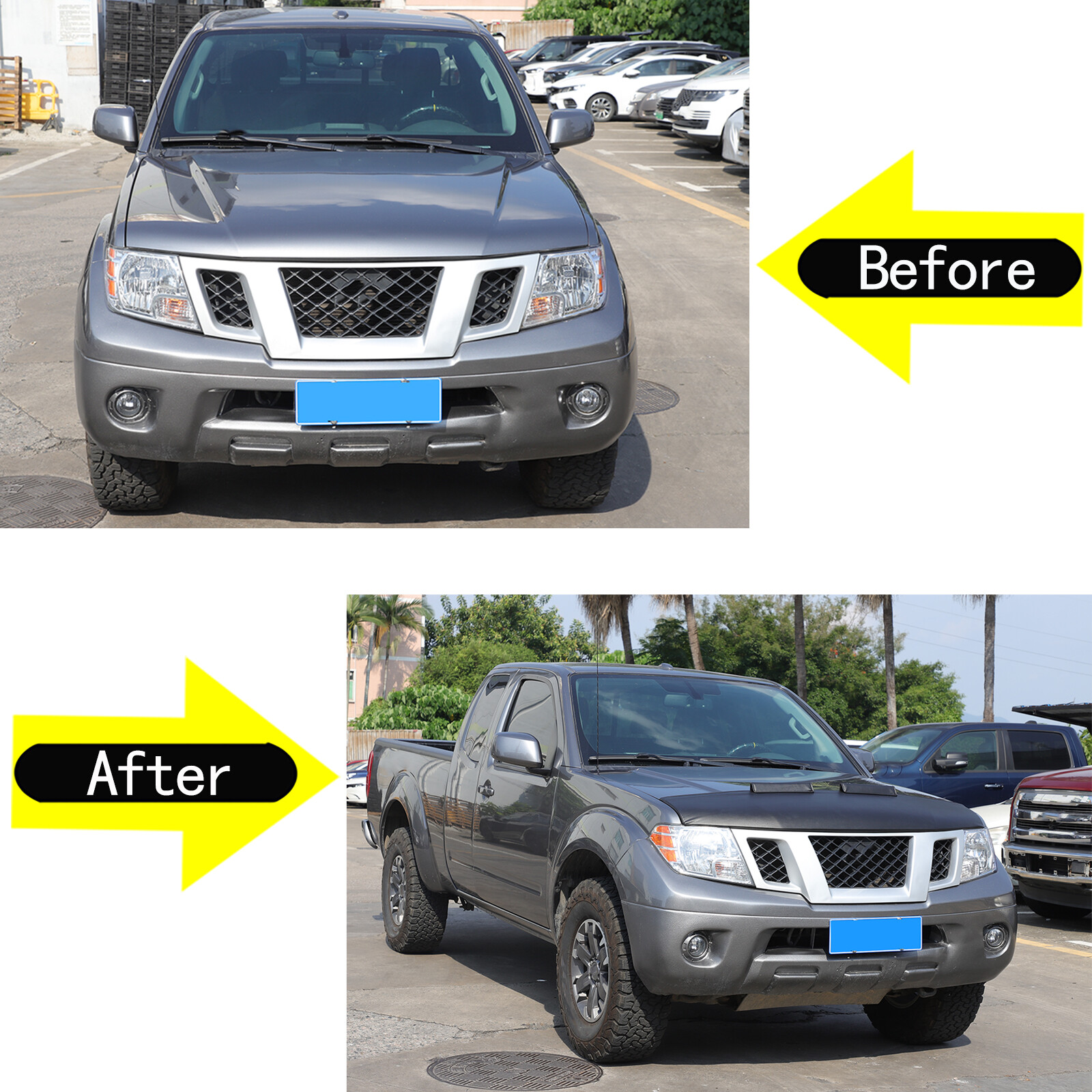 Hood Bra Guard Protection Stone Bug Deflector Flag For Nissan Frontier 2013-2021