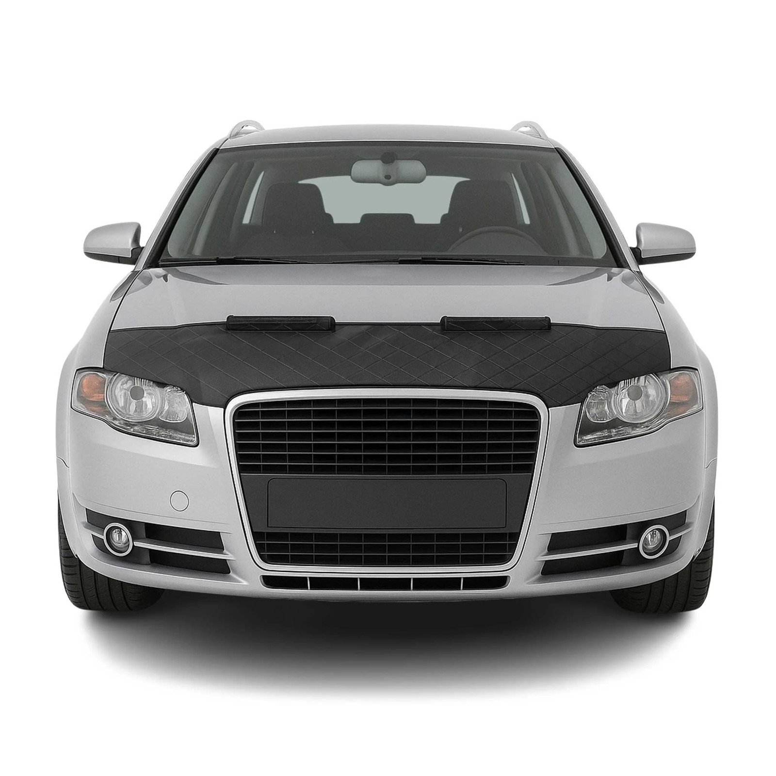 Car Bonnet Mask Hood Bra Diamond for Audi A4 A4 Quattro S4 RS4 2004-2008 Black