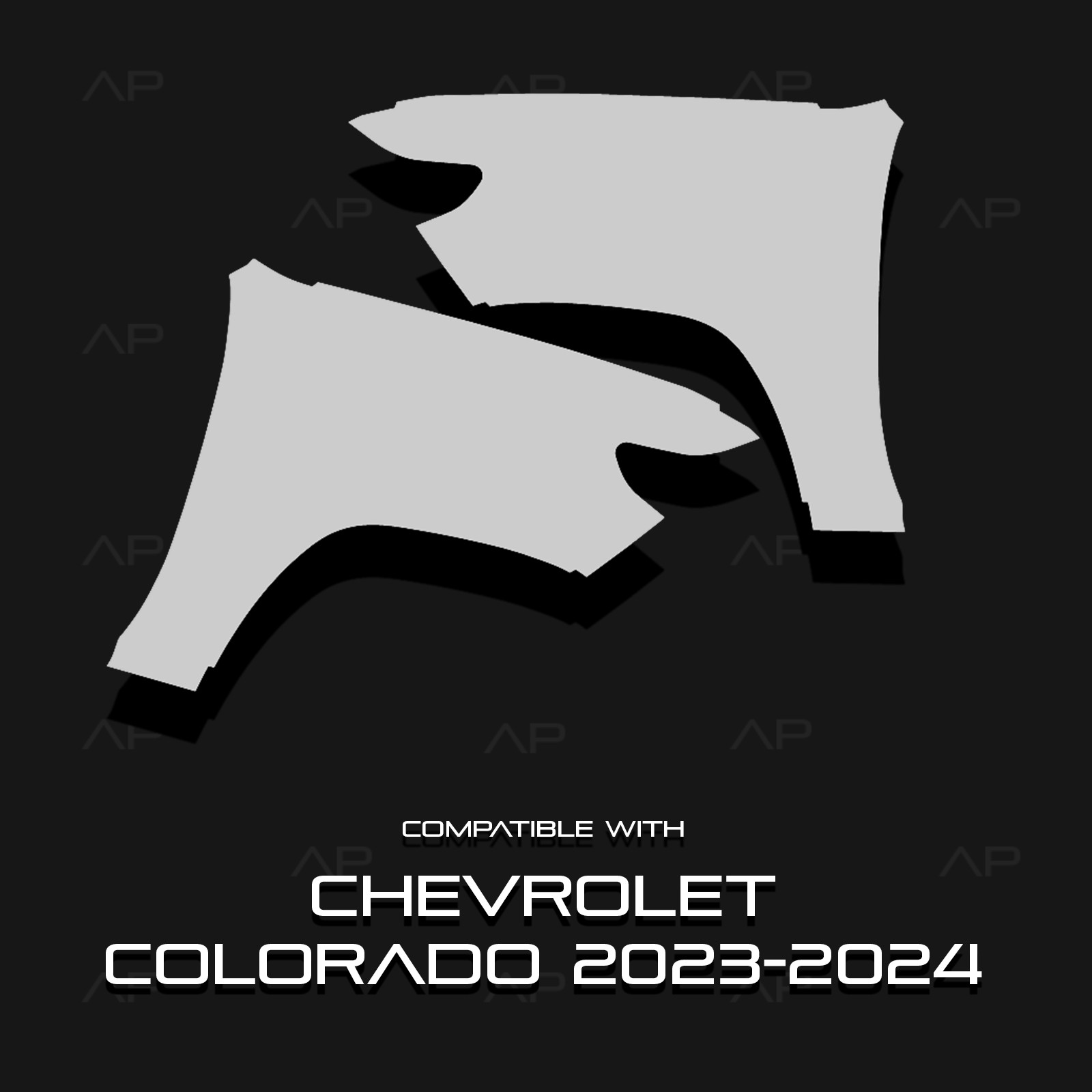 Fits Chevy Colorado 23-24 Fender Paint Protection TPU PPF Pre-Cut Kit UltraGloss