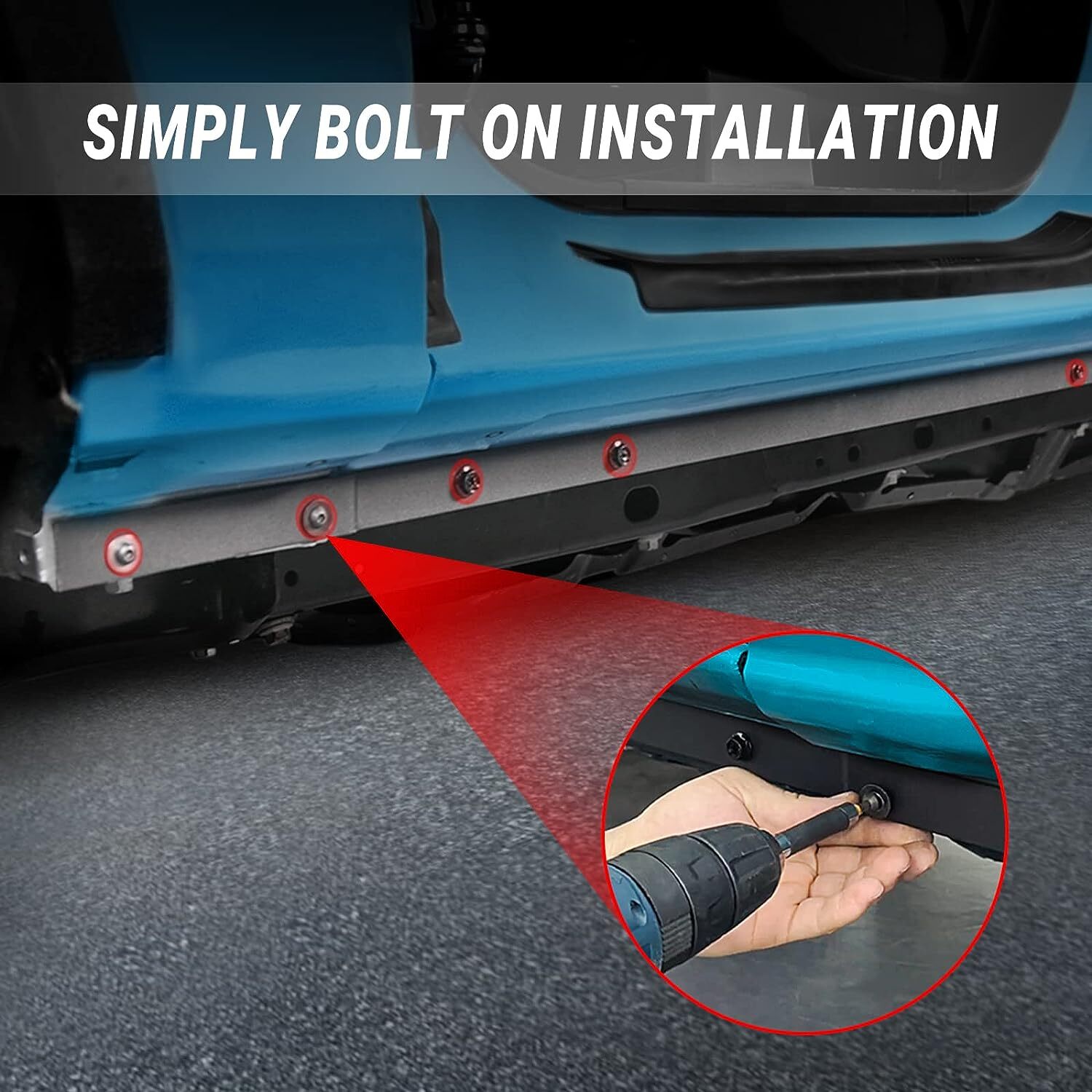 Pinch Weld Cover Fit for Ford Bronco 4-Door 2021-2023 Trail Armor Rocker Panels