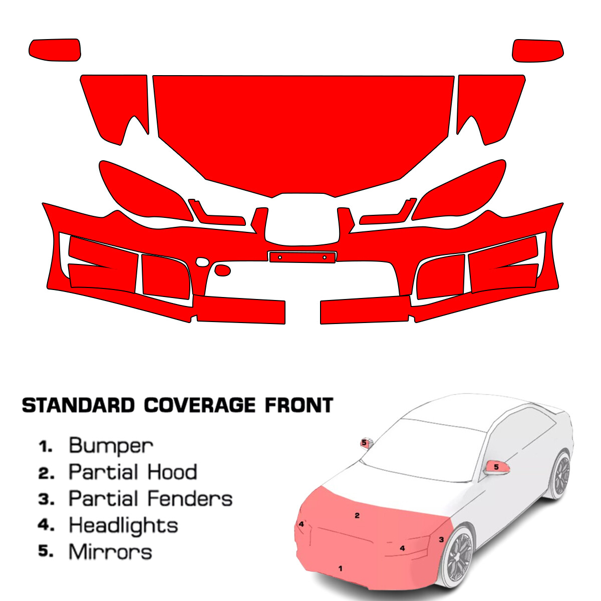 8.5Mil PreCut Paint Protection Film Clear Bra PPF Kit For Subaru STI 2006-2007