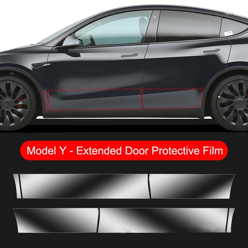 Precut Car Body Side Door Panel Clear Protection Film Repair Sticker For Tesla Y