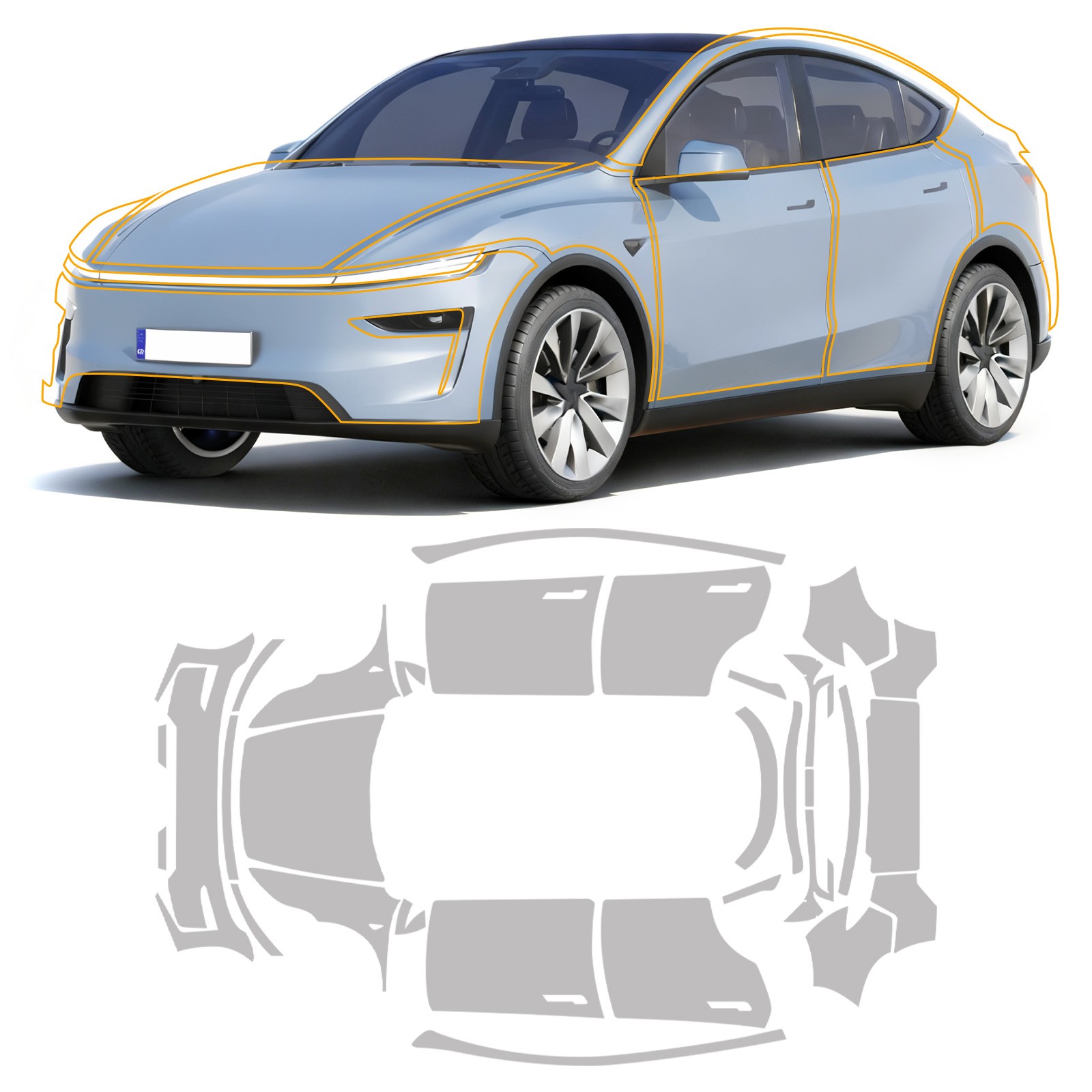 Tesla Model Y Juniper 2025 Matte PPF |Full Body| Paint Protection Film Pre-Cut