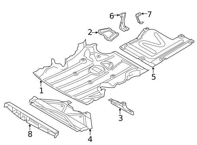 Genuine BMW Under Cover Deflector 51-75-7-185-797