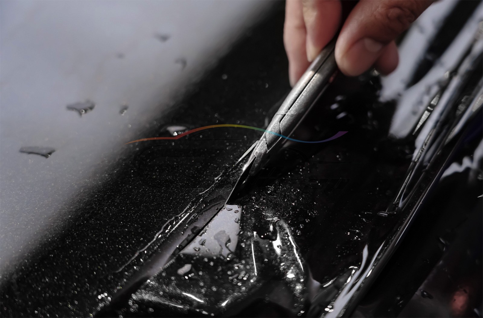 1FTx5FT PPF Paint Protection Film Gloss Black Silver Metallic Scratches Shield