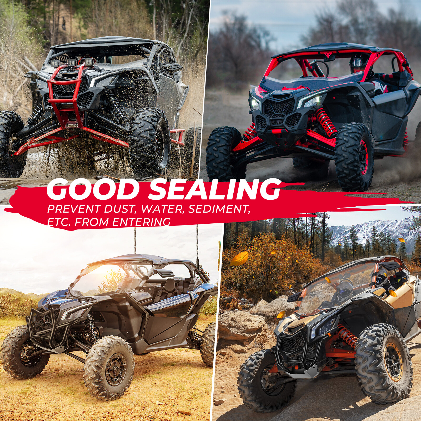 6.5” Dash Speaker Panel Mount Pods Audio for UTV Can Am X3 Max Turbo 2017-2024