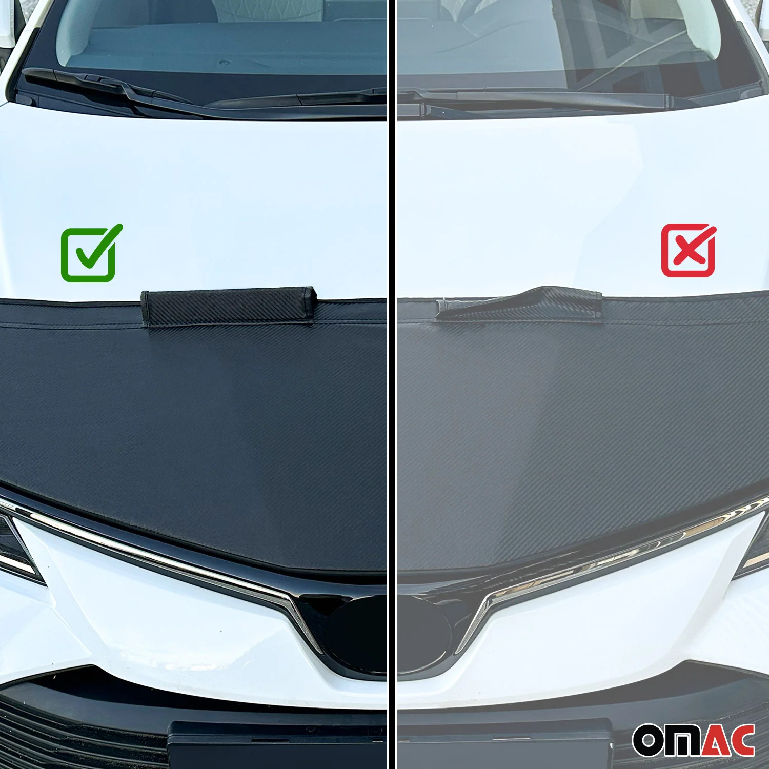 Car Bonnet Mask Hood Bra for Kia Sportage 2017-2022 Carbon Black 1 Pc