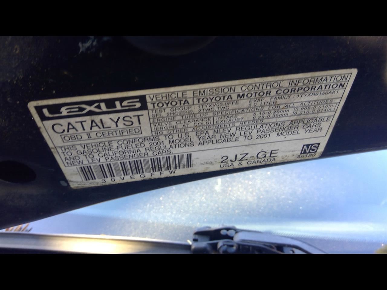 2001 LEXUS IS300 3.0L COWL VENT PANEL