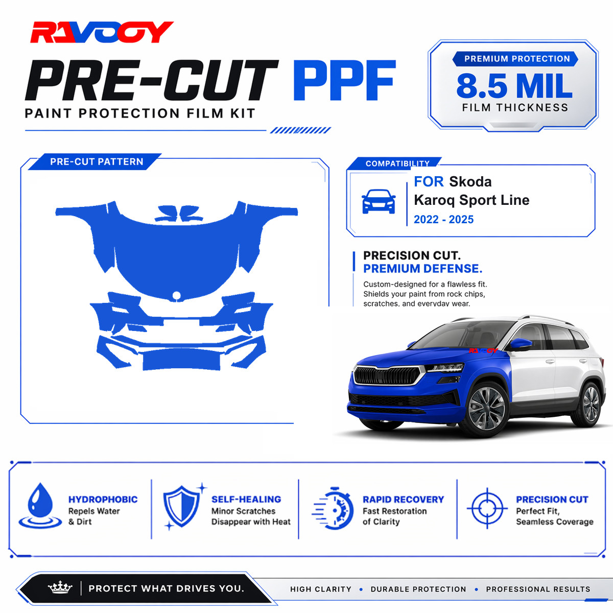 Precut PPF Clear Bra Kit For Skoda Karoq Sport Line 2022-2025
