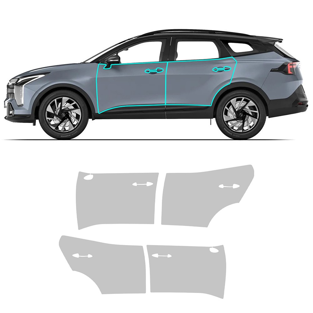 For Kia Sportage 2026-2027 Car Door Precut Paint Protection Film TPU Clear PPF