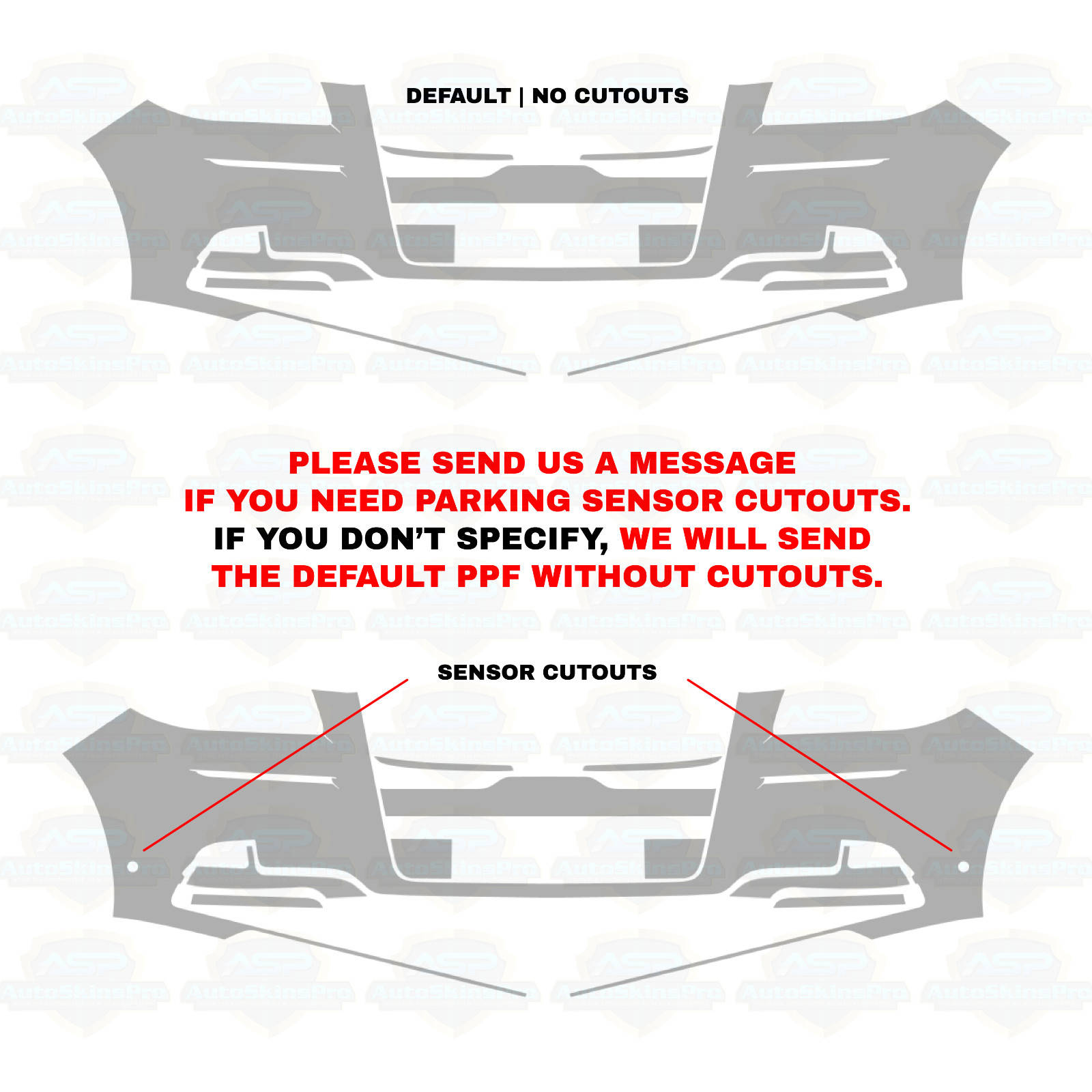 Precut Paint Protection Film for 2022-2024 Lincoln Navigator 4D SUV Front Bumper