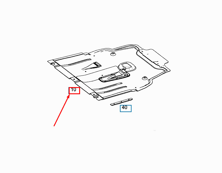 MERCEDES-BENZ A W176 ENGINE COMPARTMENT BOTTOM COVER A1765200023 NO DUTY TO 🇺🇸