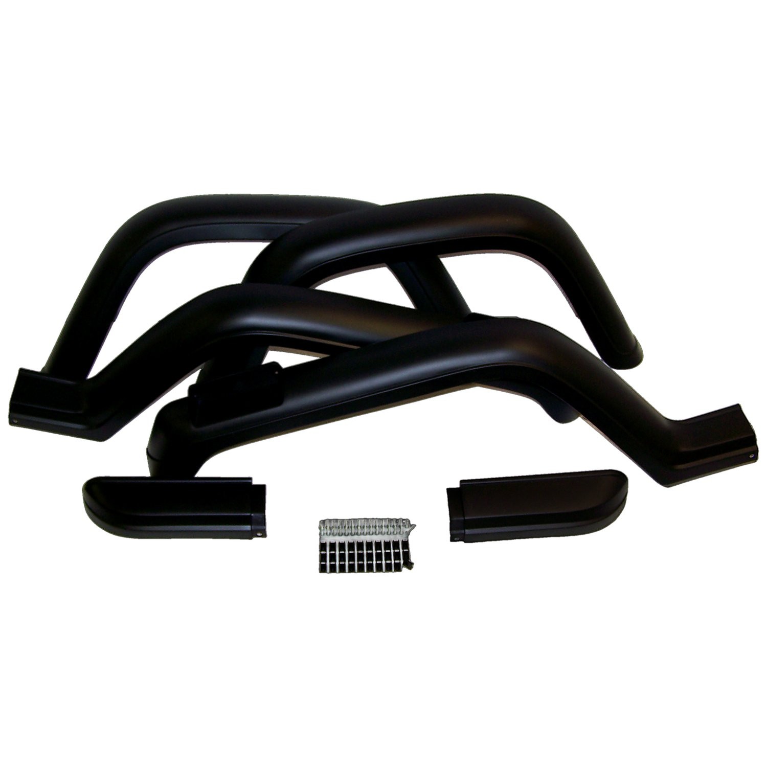 Crown Automotive Jeep Fender Flare Kit – Black Plastic, Front & Rear